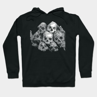 Pixelated Skulls #5 †††† 8bit Graphic Design Hoodie